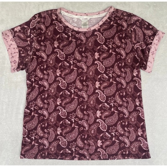 Lucky Brand Other - Lucky Brand Shirt Womens S Purple Paisley Soft Pajama Feminine Cozy Stretchy